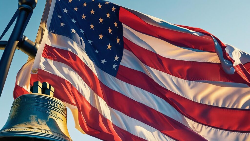 Liberty bell representing financial independence and freedom