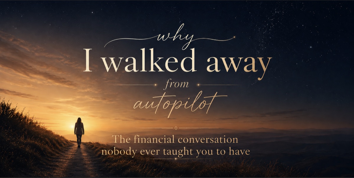 Why I Walked Away From Autopilot — a woman walking a path toward the sunrise